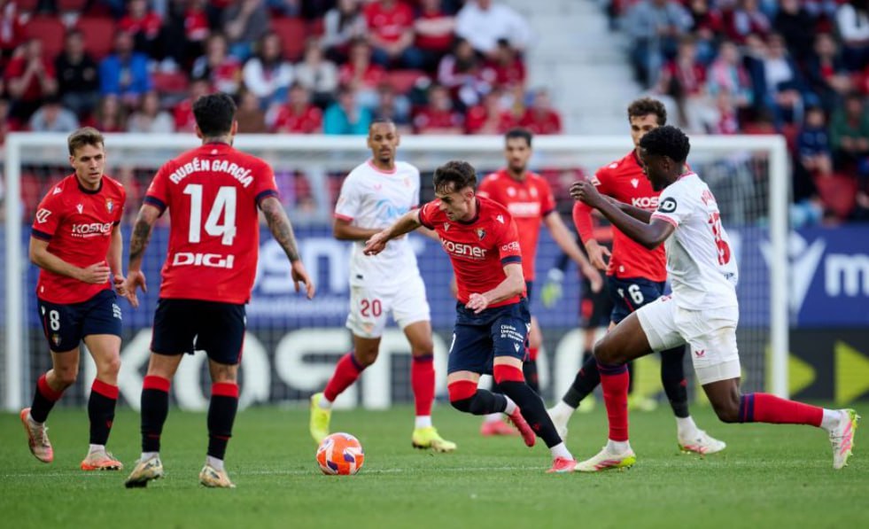 Osasuna vs Sevilla (00:00 – 25/04) | Xem lại trận đấu